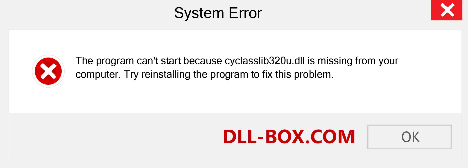  cyclasslib320u.dll file is missing?. Download for Windows 7, 8, 10 - Fix  cyclasslib320u dll Missing Error on Windows, photos, images